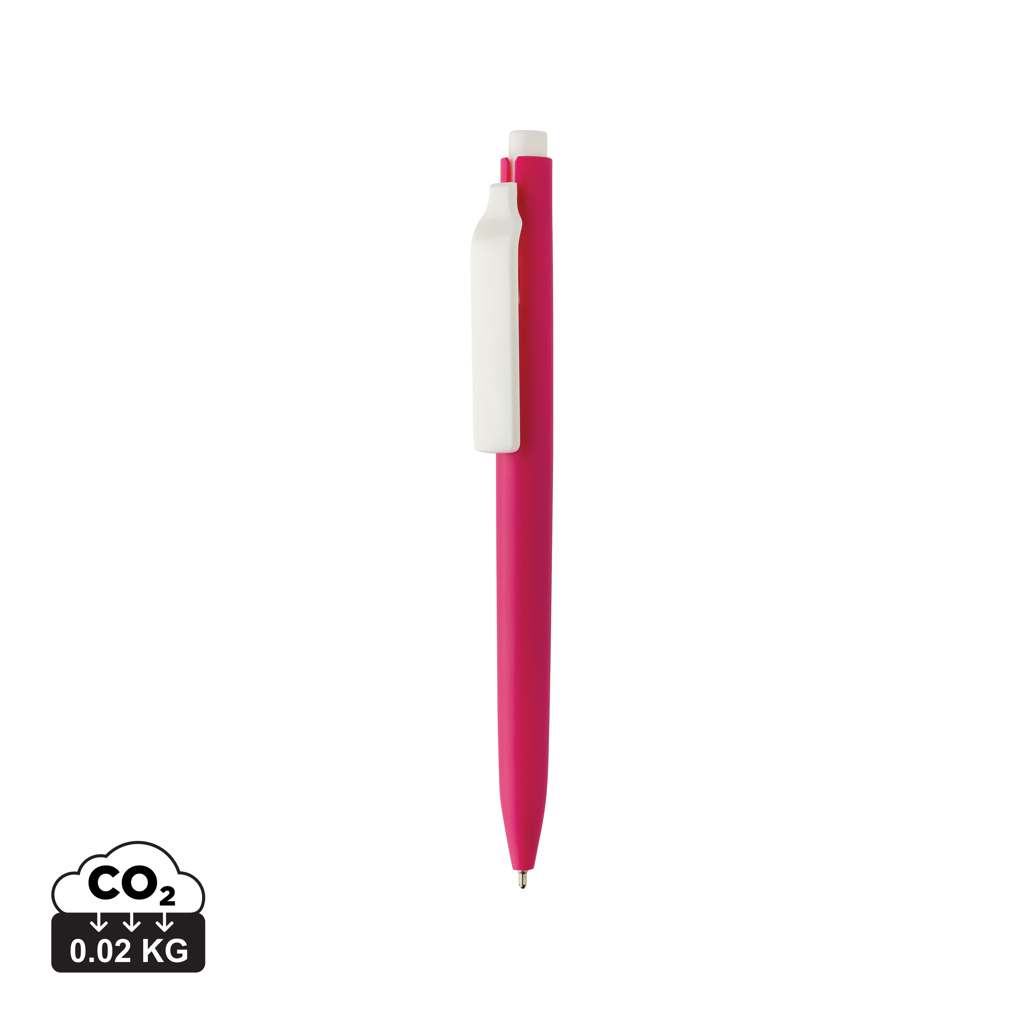 Stylo promotionnel encre fluide recyclé GRS Vibe Rose et Blanc